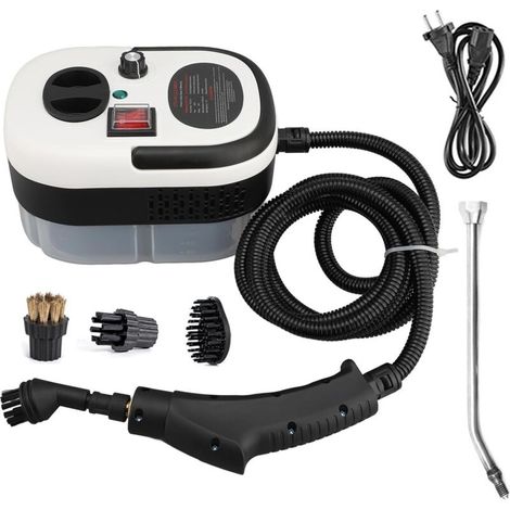 Dampfreiniger mit Hochdruck, 2500 W – 6 Leistungsstufen, heiße Dampf bis 105 °C für tiefe Entfettung in 10 Sekunden – 1,2-L-Tank – ideal für Küche, Autoinnenraum und Haushalt