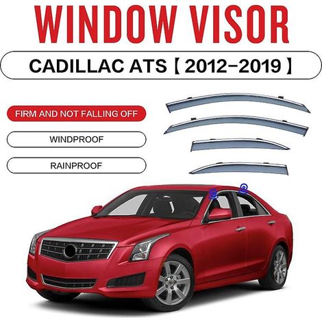 Pare-pluie et déflecteurs de pluie pour vitres de voiture Cadillac ATS 2012-2019, 4 pièces ( ) (1/5)