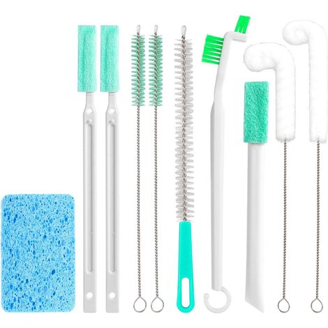 Ensemble de 10 brosses de nettoyage pour machines à glaçons, brosses multifonctionnelles pour les recoins, kit de nettoyage pour fontaines à eau, outils de nettoyage pour machines à glaçons (1/5)