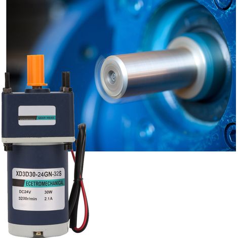DC24V 30W XD3D30-24GN-32S Permanentmagnet-Gleichstrom-Untersetzungsgetriebemotor, Drehzahl einstellbar (65 U/min) (1/5)