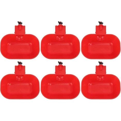 GDHZS- 6 PCS Abreuvoirs Automatiques pour Volaille, Grand Abreuvoir ABS épaississant, Abreuvoir Automatique pour Poulet, Chien, Canard G1/8 Filetage Male (1/4)