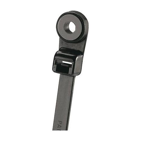 Panduit  PLC2S-S10-C0 PLC2S-S10-C0 Fascetta per cavi 201 mm 4.80 mm Nero con occhiello di montaggio, Stabilizzato ai