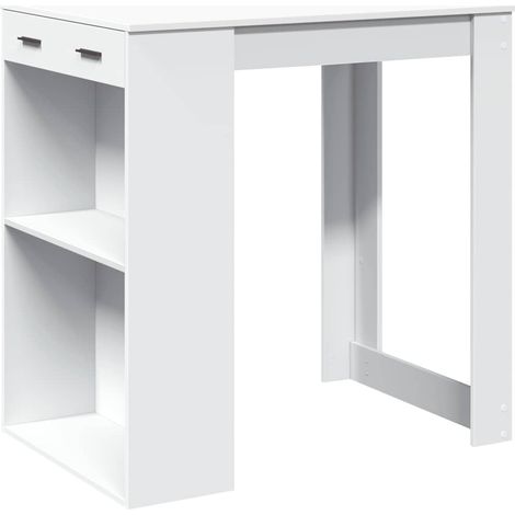 Maison Exclusive - Tavolo da Bar Bianco 102x70x103,5 cm in Truciolato