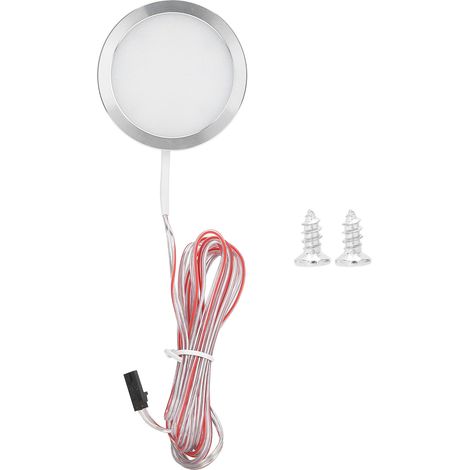 Ortviai Éclairage LED Inductif pour Meuble – Lampe Rondes 6 cm en Alliage d’Aluminium Argenté, Détecteur de Mouvement et Porte (1/5)