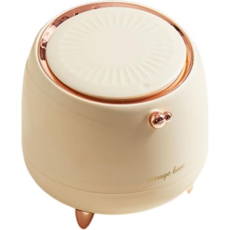 Poubelle de cuisine/salle de bain 0,4 gallon (blanc laiteux) avec couvercle, petite poubelle pour bureau/chambre (1/4)