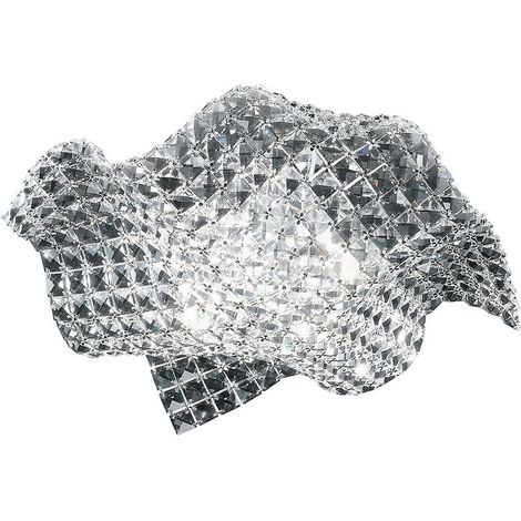 "Plafoniera RUMBA in cristallo trasparente 44 cm." (1/2)