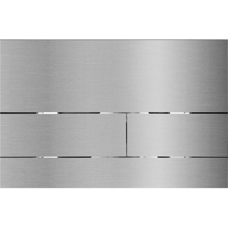 BALNEO - plaque de commande FLO en acier inoxydable argentée - plaque de déclenchement double touche (1/5)
