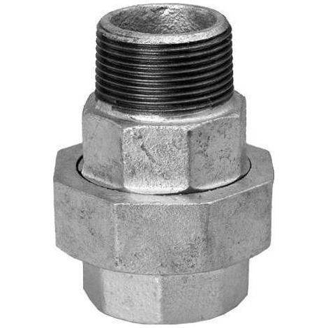 Hermann Schmidt Temperguss 331 Verschraubung 13331025 DN 25, 1", flach dichtend, IG/AG, verzinkt (1/5)