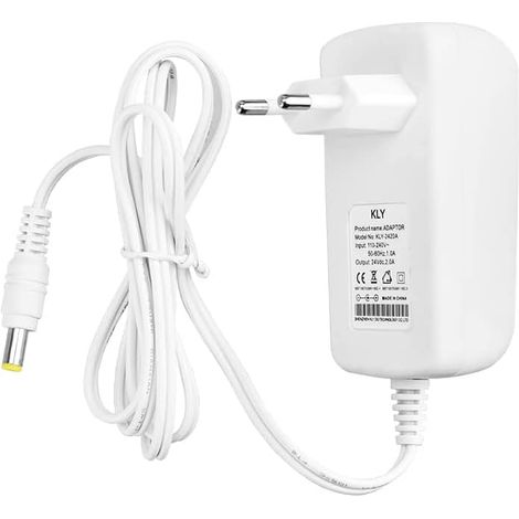 1 - Alimentation 12V - Chargeur 0.6A - Prise 5.5x2.5mm - Protection Surtension - Pour Électronique Domestique - Blanc (1/3)