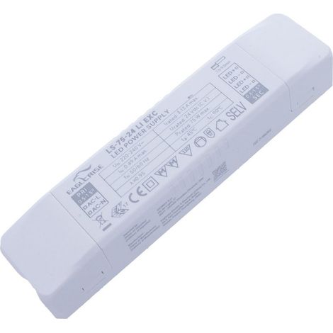 Alimentatore Trasformatore LED Cerificato ENEC Output 75W 24V 3.13A Input 220V Compatibile PLC-60-24
