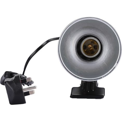 Support pour lampe chauffante pour terrarium avec interrupteur 220 V (1/5)