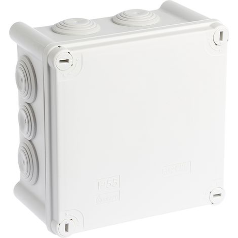Boîte de dérivation carrée à vis 1/4 de tour étanches - 960°C - IP55 - SUM'OHM 130x130x75