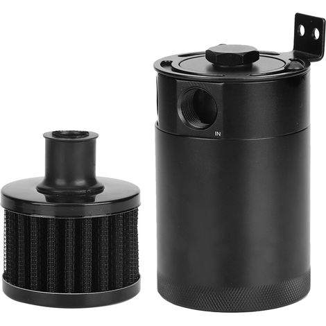 Cárteres universales de recuperación de aceite de 2 puertos con depósito, válvula de drenaje y deflector con capacidad para 5 onzas.