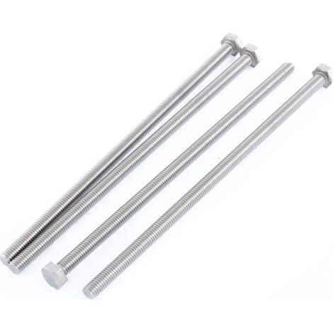 Bullone esagonale completamente filettato in acciaio inossidabile A2 M6 x 150 mm, 4 pezzi (1/4)