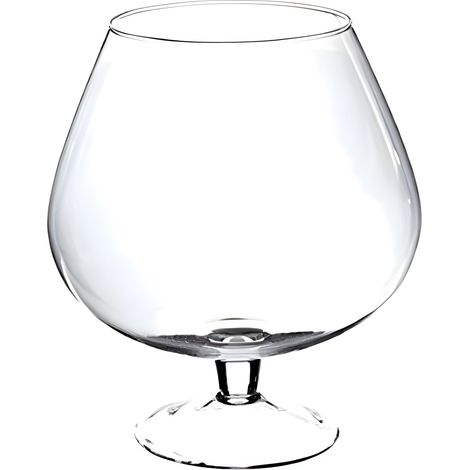 VASO COGNAC D.22XH19CM IN VETRO TRASPARENTE