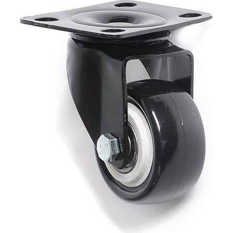 Rueda pivotante industrial de goma sin freno 62.5 mm Negro (1/2)