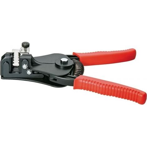 KNIPEX 12 21 180 Pinza spelacavi con lame sagomate rivestiti in resina sintetica verniciata nera 180 mm
