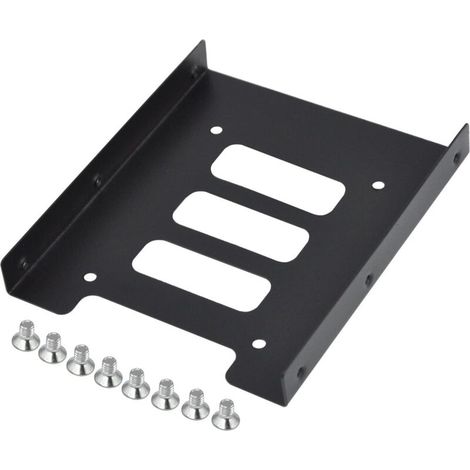 SABIR Support de Disque Dur pour PC 2.5" SSD HDD to 3.5" Adaptateur de Montage Metallique Noir (1/5)