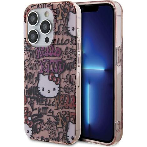 Hello Kitty HKHCP15XHDGPTP iPhone 15 Pro Max 6.7" estuche rígido rosa IML Tags Graffiti (1/5)