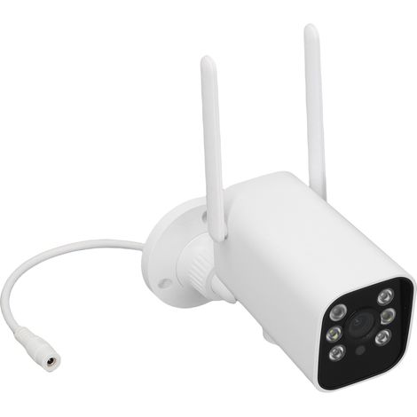 Caméra de sécurité extérieure 1080p sans fil WiFi IP66 étanche avec suivi humanoïde, double mémoire, fixation murale, prise UE (1/5)