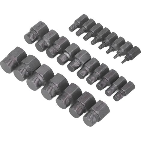 Kit 25 extracteurs de boulons endommagés en acier chrome-molybdène, taille standard en pouces, outils de retrait de vis et boulons (1/5)