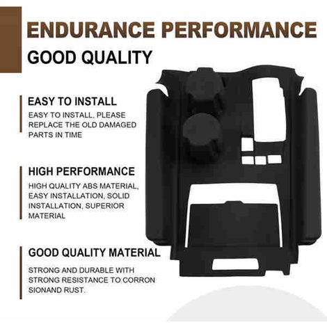 1 color: Black Material: Silicone Center console protective pad, gear shift panel, cup holder protective pad (1/5)