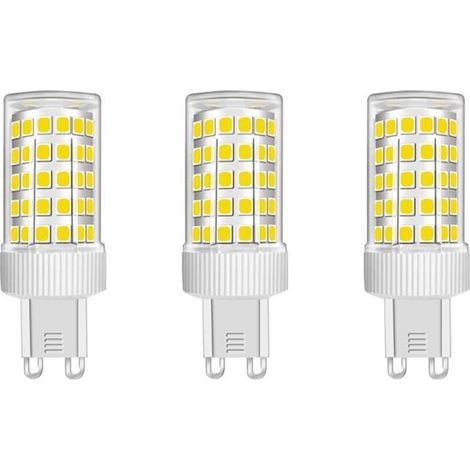 Lot de 3 Ampoules LED G9 10W Équivalent Halogène 150W, 86 LED, 1000Lm, Angle de faisceau 360°, Ultra Lumineuses, AC220-240V, Non Dimmable, Blanc Froid 6000K [Classe énergétique B]