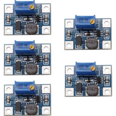 SX1308 DC-DC Convertisseur élévateur Convertisseur Boost réglable 2V-24V à 2V-28V 2A Régulateur de tension Alimentation Modules de puissance réglables (5 pièces) (1/5)
