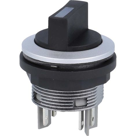 Georg Schlegel Sélecteur lumineux maintenu à gauche, à rappel à droite, 2NO éclairée, circulaire, SHORTRON Connecteur plat 2,8 mm x 0,8 mm - 1 Stück (1/2)