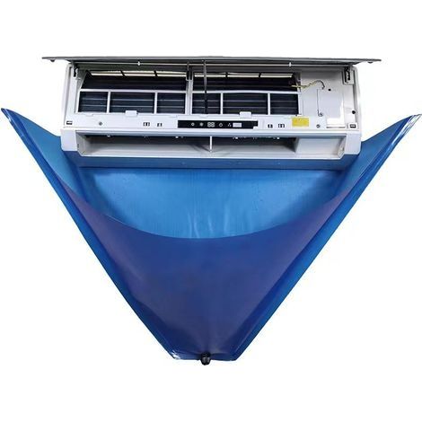 Nettoyage Climatiseur,,L'outil indispensable pour nettoyer les climatiseurs, housse de protection pour unité intérieure,bleu,130 × 65 cm