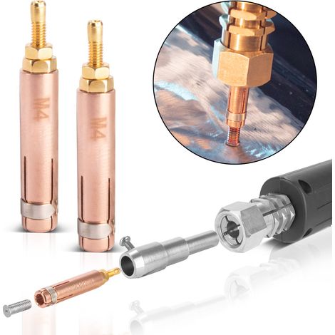 STAHLWERK 2 x elettrodi per saldatura a punti M4 perno spotter per ammaccature Smart Repair