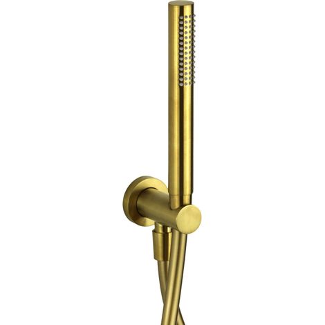 Set doccia con presa acqua colore ottone spazzolato Mamoli Tuttodunpezzo 0000FV30012G  Ottone spazzolato