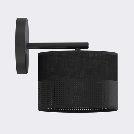 Lampada da parete Karbon in acciaio nero