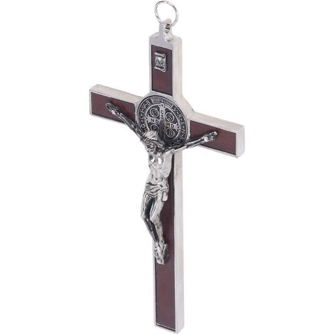 Jesus Christus Kruzifix Katholisches Jesuskreuz Wanddekoration Metallkreuz Anhänger für Wohnzimmer Schlafzimmer Türrahmen (1/5)