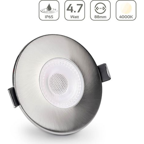 LED Einbaustrahler IP65 4,7W - Farbe: silber - Lichtfarbe: 4000K
