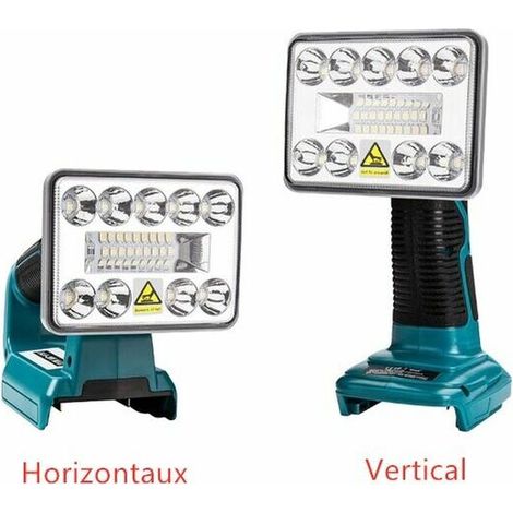 Outdoor-Taschenlampe mit USB für Makita-Akku – 7,6 cm vertikal