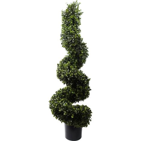 120cm Sprial Boxwood Artificial Tree UV Resistant Outdoor