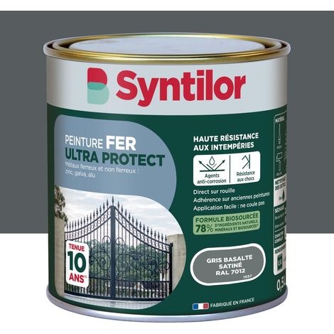 Vernice per esterni Ultra Protect SYNTILOR per ferro e alluminio, grigio basalto satinato, 0,5 l SYNTILOR (1/5)