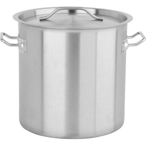 Hoher Kochtopf mit Deckel 28x28 cm, 17 l, Edelstahl 201