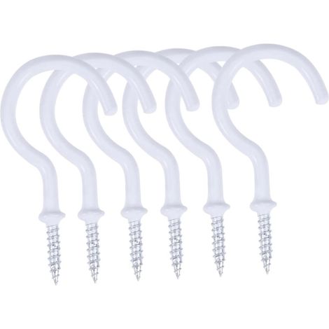 Pieces Stainless Steel Plastic Coated Screw Hanging Cups