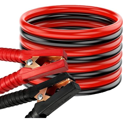 3m 3000AMP Jumper Cables for Car Battery, Heavy Duty Jump Leads Insulated Booster Cables for Jump Starting Dead or Weak Batteries