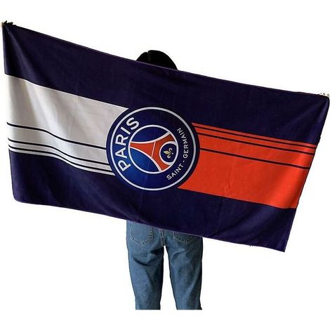 Serviette de bain rectangulaire imprimée Paris, dimensions 70 x 140 cm, idéale aussi comme serviette de plage avec ventilateurs intégrés (1/5)