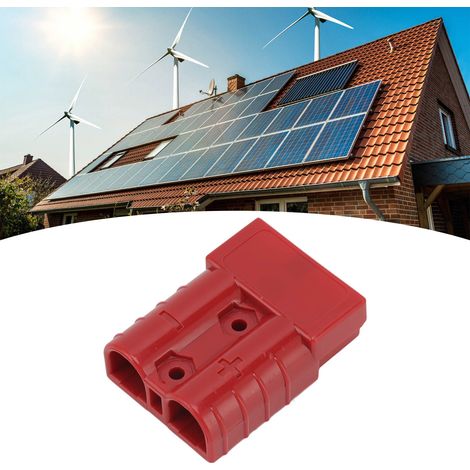 Connecteur de prise de charge pour chariot élévateur 50A 600V, connecteur de prise d'alimentation à courant élevé, ensemble rouge. (1/5)