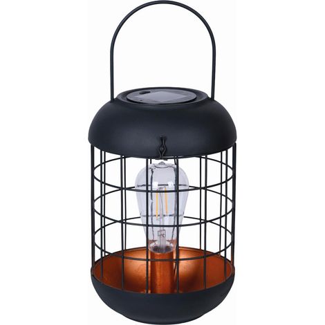 LED Solar Tisch-/Hänge-Laterne Ø17,5x26/92cm, Metall