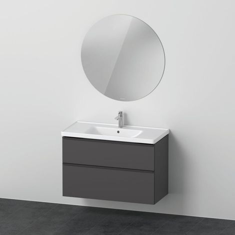 DU D-Neo Möbel-Set wandh. 1000x480mm WT ,WTU Ausz 1,SBK 1,SP Rund, Graphit M. (1/2)