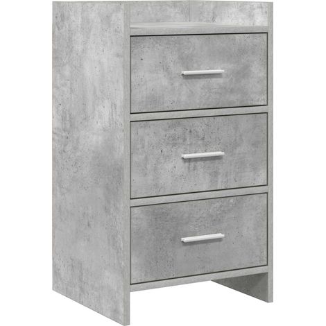 Tables de chevet Gris béton 40 x 36 x 70 cm Bois d'ingénierie vidaXL (1/5)