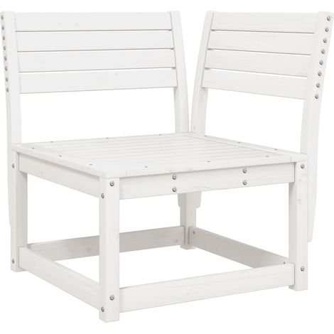 Maison Exclusive - Divano Angolare Giardino Bianco 73x73x78 cm Legno Massello Pino