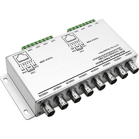 8-Kanal UTP 720P/1080P HD Passiver Video-Balun-Transceiver, BNC auf Cat5/5E--