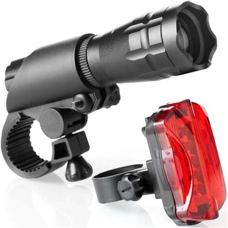 Kit de phare de vélo de montagne 5W, torche de cyclisme, zoom Rechargeable, lumière forte (Style 1) (1/4)