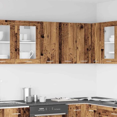 vidaXL Pensile da Cucina “Lyon” Legno Antico 60x31x60 cm